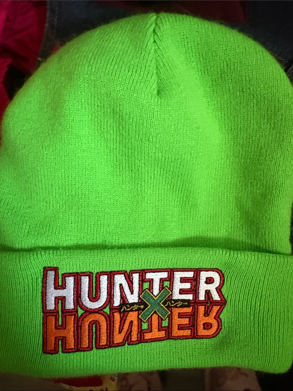 HunterxHunter Neon Green Knit Beanie with